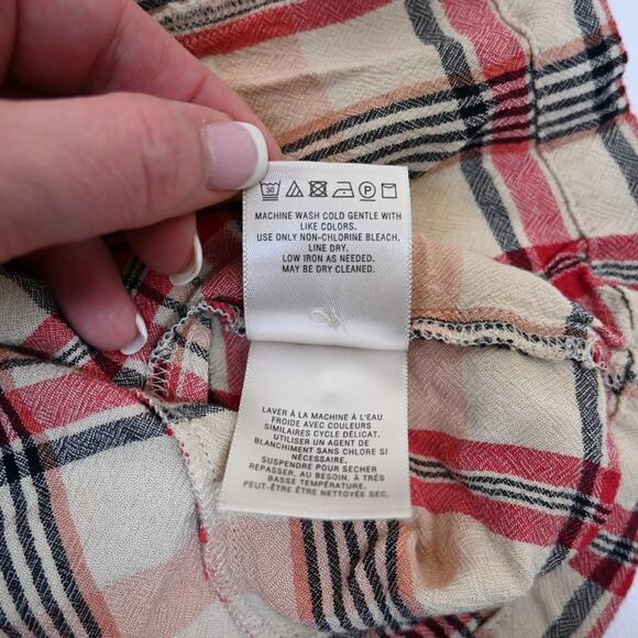 Anthropologie Maeve Women's L Priscillia Plaid Pullover Blouse - Picture 10 of 10